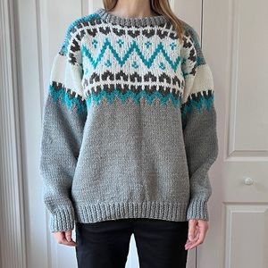 Vintage Hand-knit Wool Sweater
